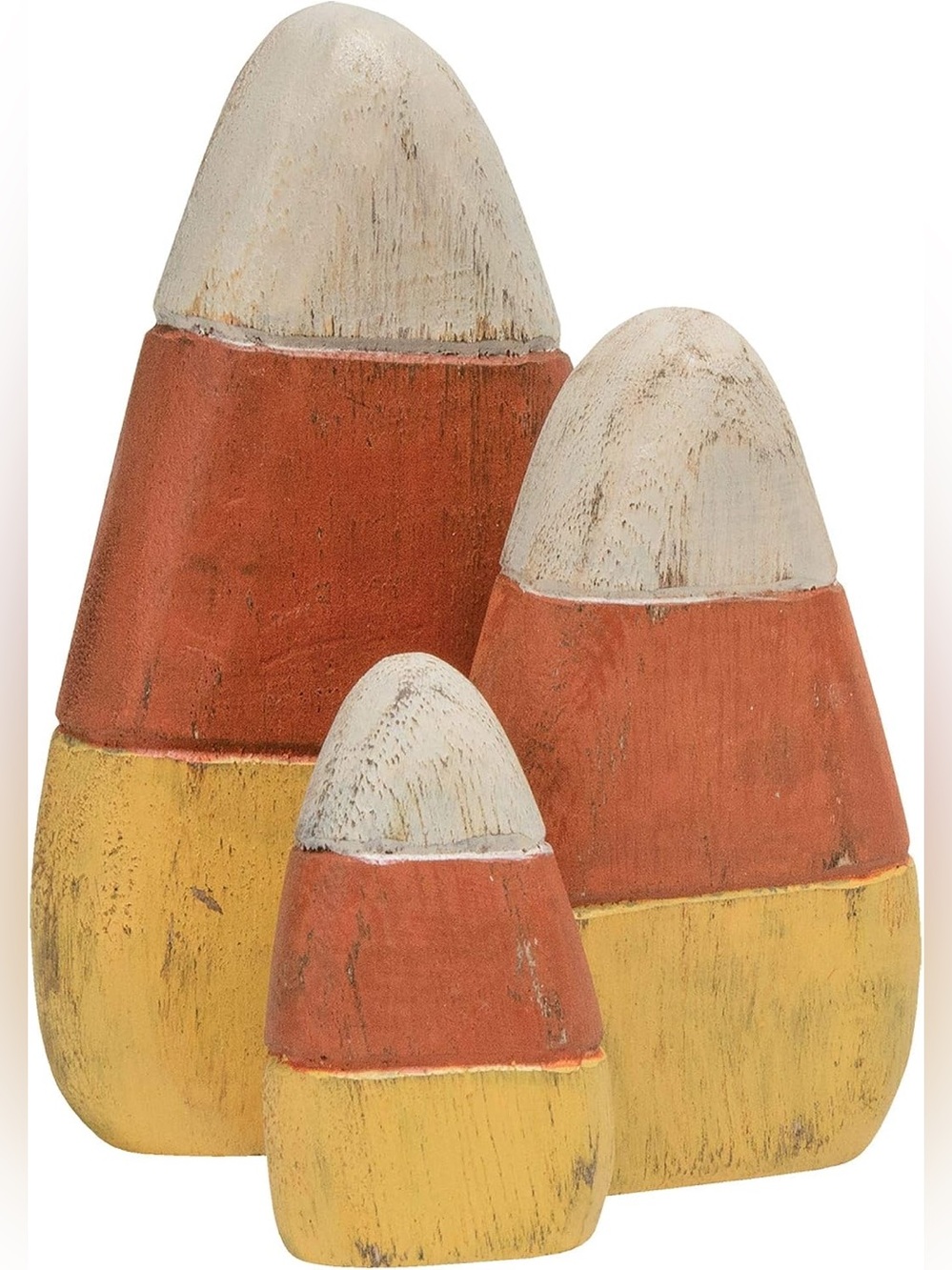 Wooden Candy Corn Vintage Art Decor for the Home Set of 3